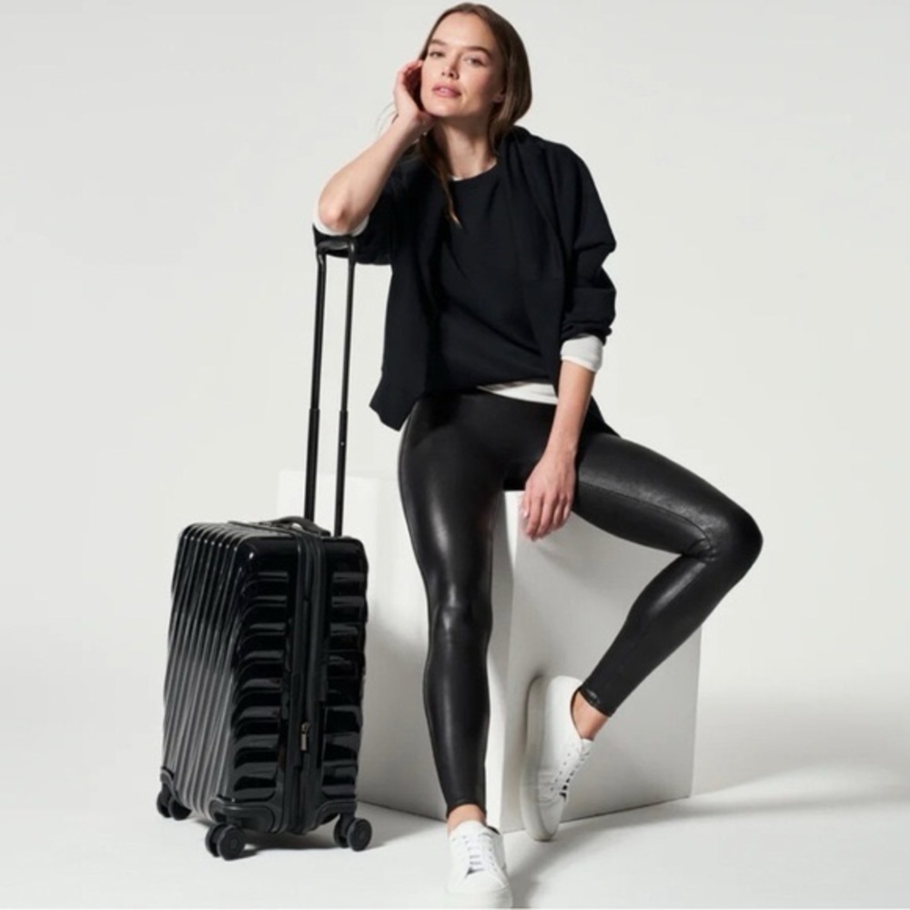 Spanx Faux Leather Leggings in Black.